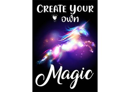 Stallschild | Create your own magic | Schild Einhorn