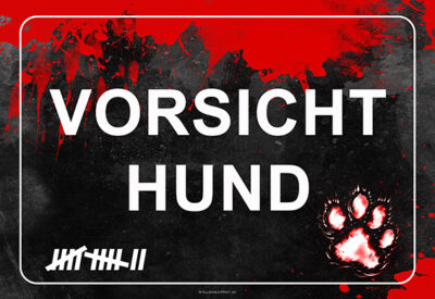 Hundeschild - Vorsicht Hund