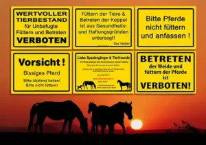 Weideschilder Stallschild-Profi Pferd Stallschild-Profi Horse-Sign horsesign stallschild-profi