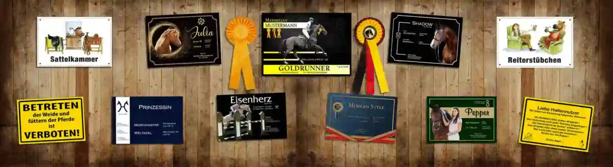 Boxenschilder für Pferde Header Stallschild-Profi Horse-Sign horsesign stalltafel stallschild stallschildprofi