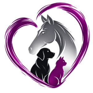 Logo Stallschild-Profi mit Pferd, Hund und Katze im Herzen