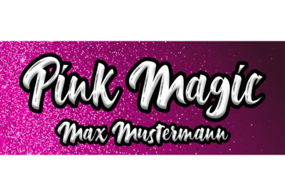 Namensschild Pink Magic fürs Pferd - Boxenschild individuell
