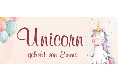 Namensschild Unicorn Einhorn fürs Pferd - Boxenschild individuell