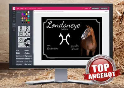 Boxenschild Konfigurator Pferd stallschild-profi pferde Stallschild-Profi Horse-Sign horsesign stallschild-profi