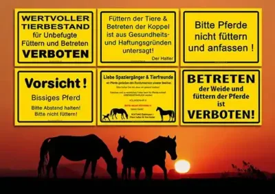 Weideschilder Stallschild-Profi Pferd Stallschild-Profi Horse-Sign horsesign stallschild-profi